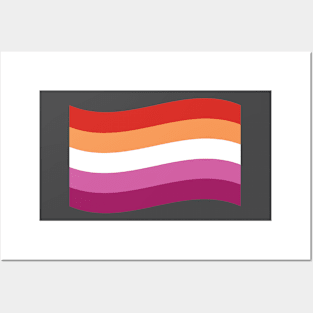 Lesbian pride flag Posters and Art